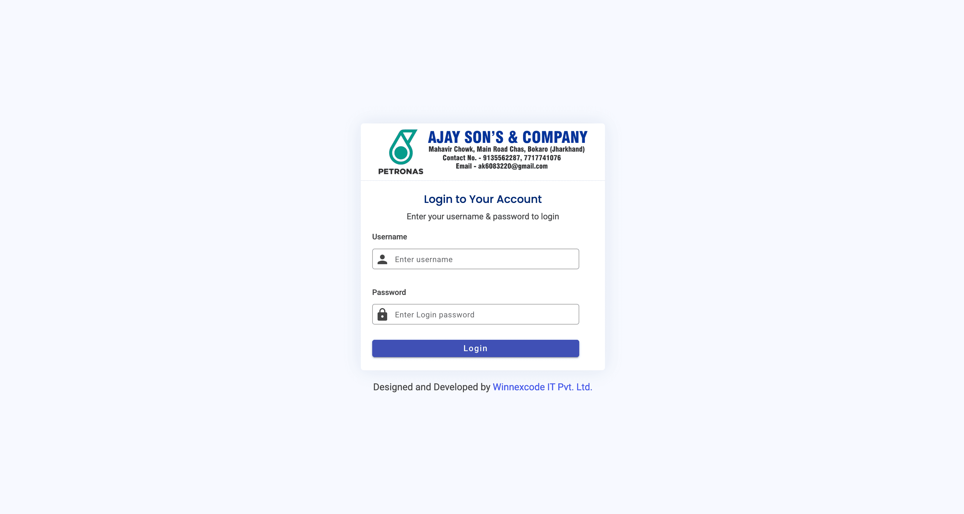 Ajay son's & company(InternShip Project)